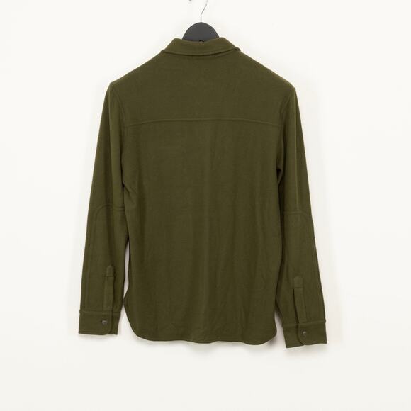 Polo Ralph Lauren Men Classic Fit Knit Flannel Workshirt Company Olive Size M - Picture 3 of 5